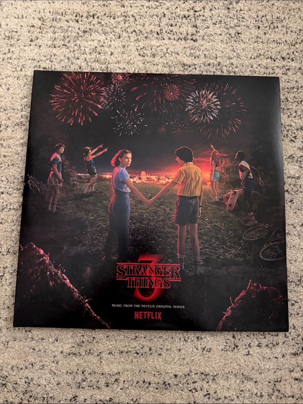 Netflix Stranger Things 3 Vinyl Cover — Black & Red Artwork